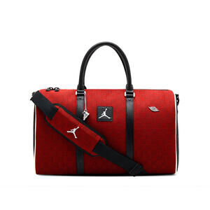 Jordan Luxury Monogram Duffle Bag Varsity Red Black MA0759-H15 Travel Bag Large